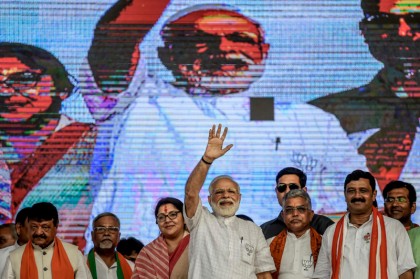 Narendra Modi Campaigns In Kolkata Before India's General Election